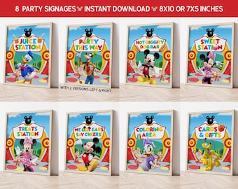 Mouse Clubhouse Party Signs, Mouse Clubhouse Signage, Mouse Clubhouse Party Signage, Mouse Clubhouse, INSTANT DOWNLOAD 0006