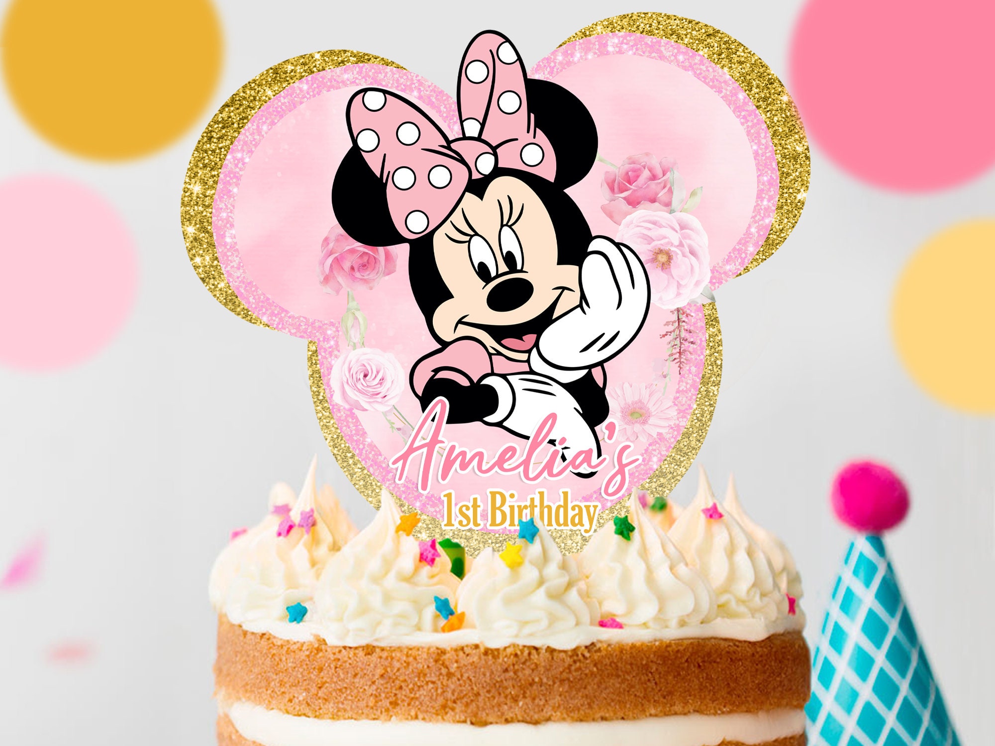 Minnie En Rosa: Toppers Para Tartas, Tortas, Pasteles, Bizcochos O Cakes Para Imprimir Gratis - Foto 5