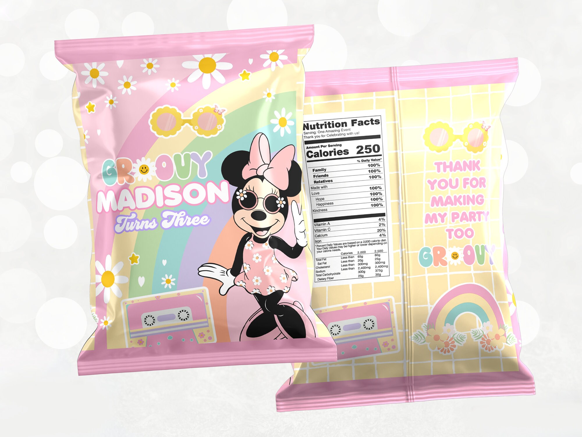 Mini Mouse Two Groovy Mouse Groovy Party Package, Mouse Groovy Birthday Printables, Mouse ...