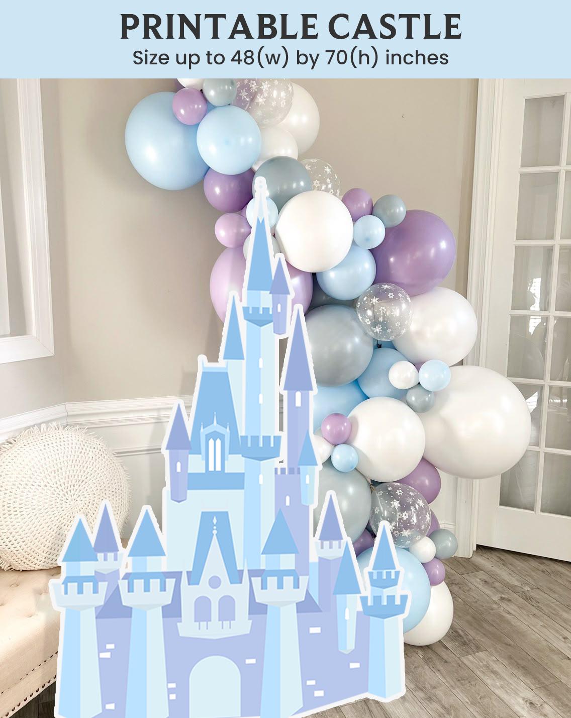 Printable Frozen Castle, Frozen Party Castle, Frozen Disneyland Castle