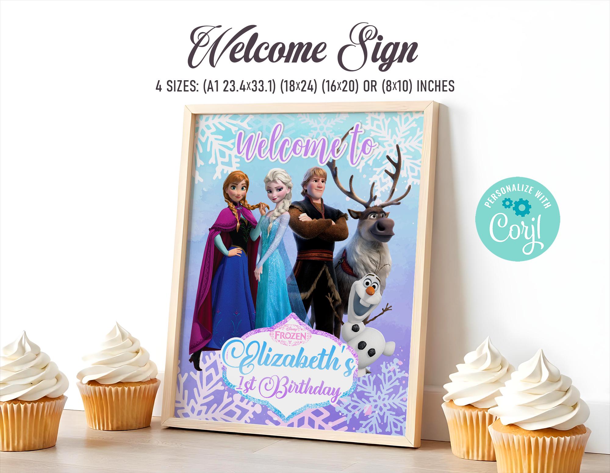 Frozen Welcome Sign, Frozen Welcome Board, Frozen Welcome Banner ...