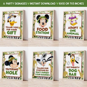 Mouse Safari Signage, Mouse Safari Party Signs, Mouse Safari Party Signage, Instant Download 0001