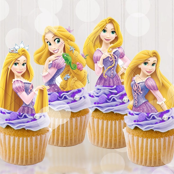 Tangled Rapunzel Cupcake Topper, Tangled Rapunzel Printable Cupcake Topper, Tangled Rapunzel giveaways label, Tangled, INSTANT DOWNLOAD 0034