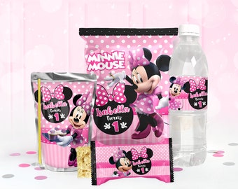 Minnie Mouse Pink Party Package, Minnie Mouse Pink Birthday Printables, Minnie Mouse Pink Party Kit, DIGITAL FILE ONLY - 0038
