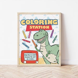 Letrero para colorear de Toy Story, Letrero para colorear de fiesta de Toy Story, Letrero para fiesta de Toy Story, DESCARGA INSTANTÁNEA 0009