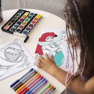 Lilla sjöjungfruns festgåvor, Prinsessan Ariel målarbilder passar även bra i goodiebags, 0027 bild 3