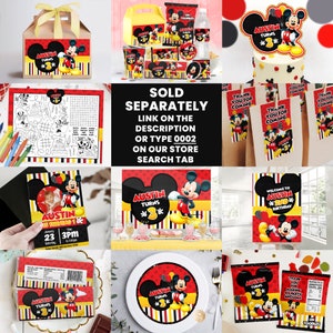 Mickey Mouse Treat Bag Label, Mickey Mouse Paper Bag Label, Mickey Mouse Giveaway Label, DIGITAL ...