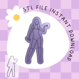taylor swift cookie cutter embosser debosser stl digital file