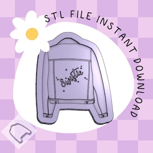 swiftie jean jacket cookie cutter embosser debosser stl digital file