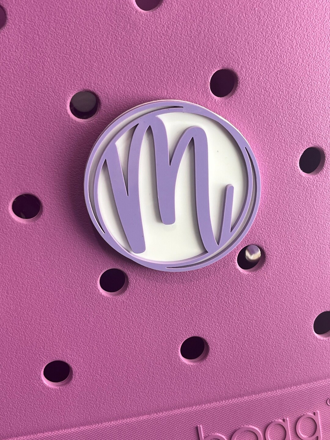 Personalized Initial Letter Bogg Bag Monogram Charm. Boglet. Jibbitz