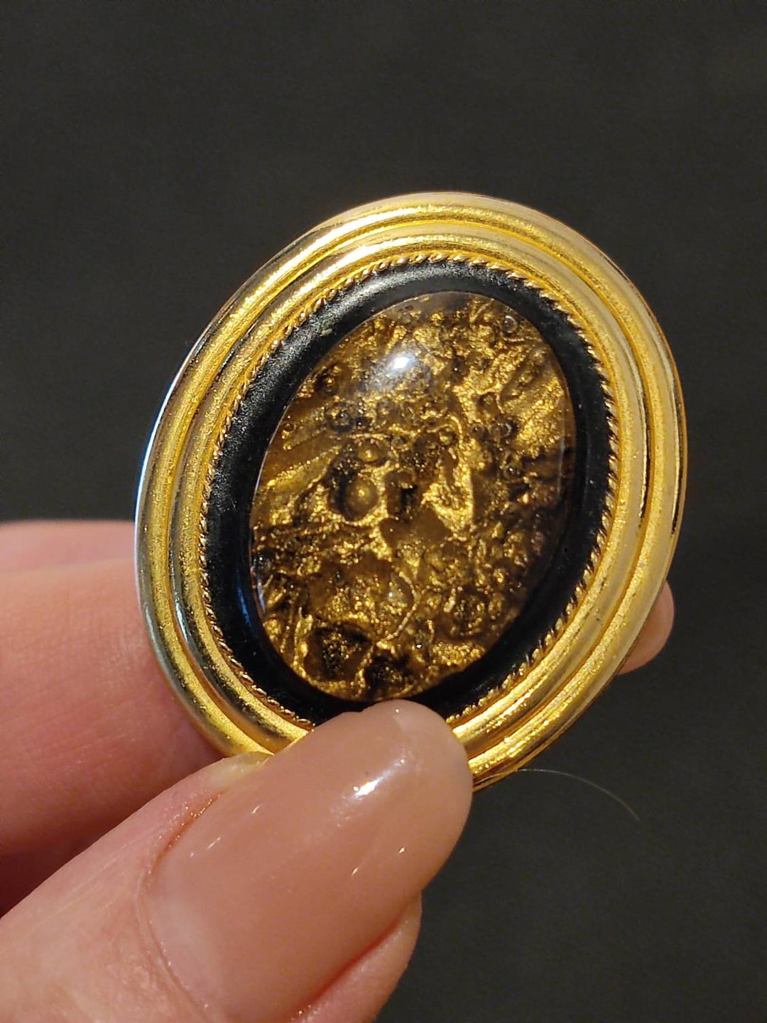 Broche Clip à Foulard En Métal Argenté - Motif Fleur Avec Zircon - Occasion Bon état