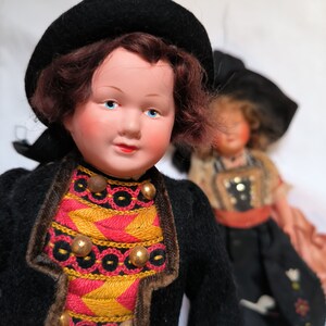 Poupée Vintage Petitcollin - Couple élégant - Modèle Marylise - Occasion