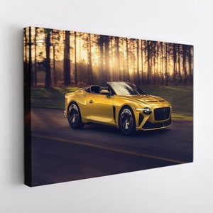 Bentley Mulliner Bacalar Canvas Print, Bentley Wall Art, Sport Car Print, Bentley Canvas Art