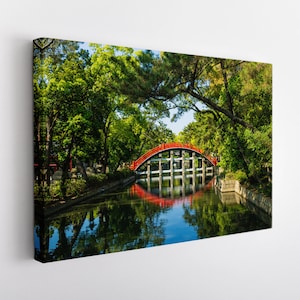 Sumiyoshi Taisha Canvas Print, Osaka Skyline, Japan Wall Art