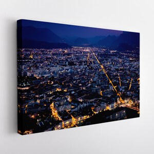 Grenoble Canvas Print, France Wall Art, Large Grenoble Skyline