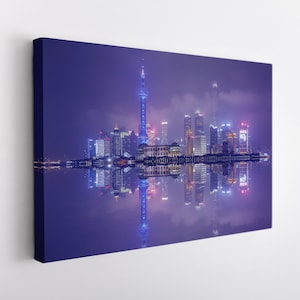 Shanghai Canvas Print, China Wall Art, Large Shanghai Skyline