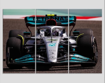 Lewis Hamilton Canvas Print, Formula 1 Wall Art, Sport Wall Decor, Lewis Hamilton Fan Gift, F1 Canvas Art