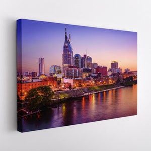 Nashville Canvas Print, Nashville Wall Art, Nashville Skyline