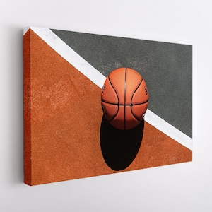 Basketball Canvas Print, Basketball Wall Art, Basketball Fan Gift, Basketball Canvas Art