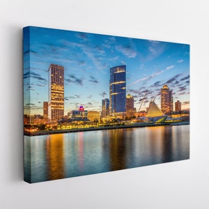 Milwaukee Canvas Print, Milwaukee Wall Art, Large Milwaukee Skyline