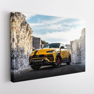 Lamborghini Urus Canvas Print, Lamborghini Wall Art, Sport Car Print, Lamborghini Canvas Art