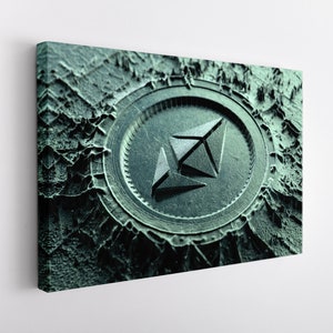 Etherium Canvas Print, Etherium Wall Art, Crypto Canvas Art, Crypto Trader Gift, Large Etherium Print