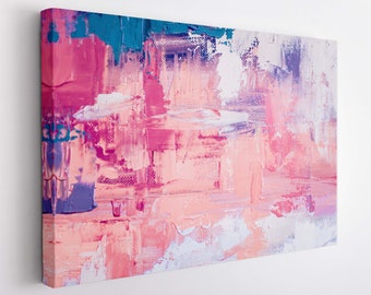 Abstract Pastel Tones Painting Canvas Print, Abstract Canvas Wall Art, Contemporary Wall Art