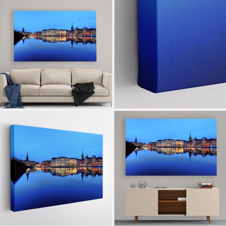 Picture of Stockholm Canvas Print, Suède Wall Art, Stockholm Skyline - Etsy France