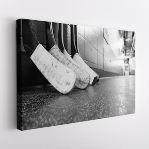 Impression sur toile de hockey sur glace, Art mural de hockey sur glace rétro, Cadeau de fan de hockey, Art sur toile de hockey sur glace vintage