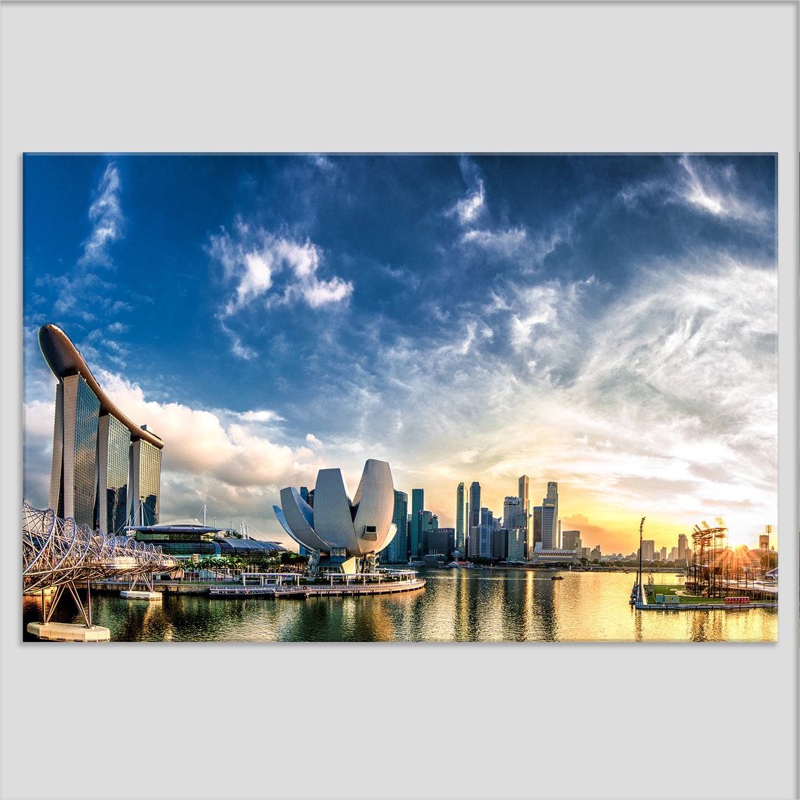 Singapore Wall Art Singapore Canvas Print Singapore Skyline Etsy