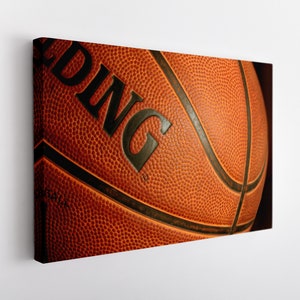 Basketball Canvas Print, Basketball Wall Art, Basketball Fan Gift, Basketball Canvas Art