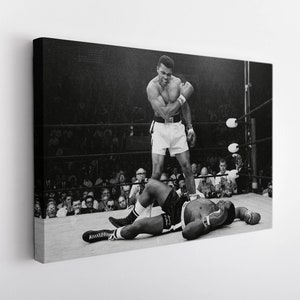 Muhammad Ali vs. Sonny Liston Canvas Print, Boxing Wall Art, Muhammad Ali Fan Gift