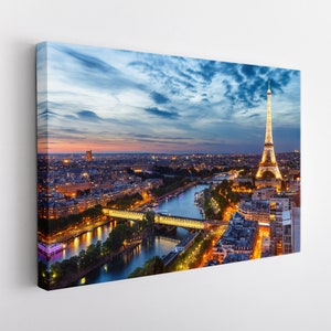 Paris Canvas Print, Paris Skyline, Paris Wall Art