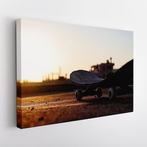 Skateboarding Canvas Print, Skateboarding Wall Art, Skateboarder Gift, Skateboarding Canvas Art