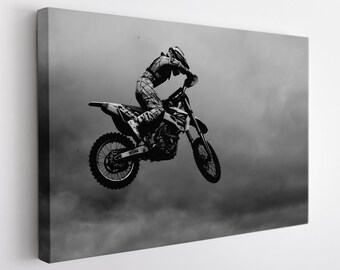 Dirt Bike Canvas Print, Motocross Wall Art, Motocross Wall Decor, Motocross Canvas Art