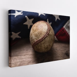 Baseball Canvas Print, Baseball Wall Art, Man Cave Wall Decor, Baseball Fan Gift
