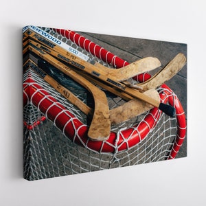 Hockey Canvas Druck, Hockey Sticks Wandkunst, Hockey Fan Geschenk, Hockey Canvas Art