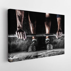Weightlifting Canvas Print, Workout Poster, Fitness Print, Fitness Motivation, Gym Canvas