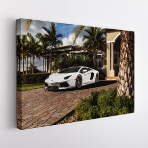 Lamborghini Aventador Canvas Print, Lamborghini Wall Art, Sport Car Print, Lamborghini Canvas Art