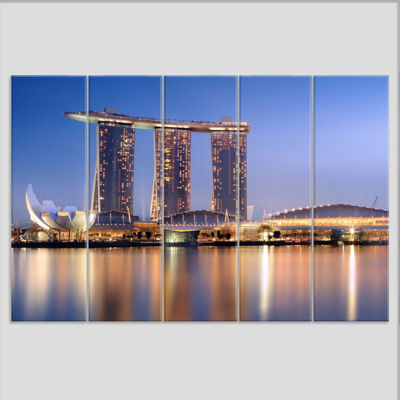 Marina Bay Sands Canvas Singapore Wall Art Singapore Canvas Etsy