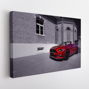 Mustang Wall Art, Mustang Canvas Print, Sport Car Print, Mustang Canvas Art