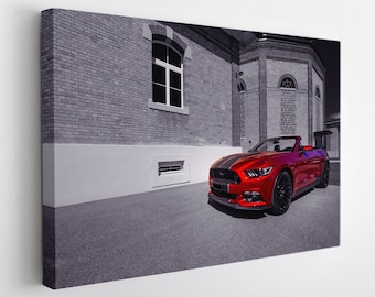 Mustang Wall Art, Mustang Canvas Print, Sport Car Print, Mustang Canvas Art