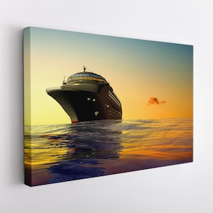 Cruise Ship Canvas Print, Ships Wall Art, Traveling Wall Decor, Cruise Liner Print