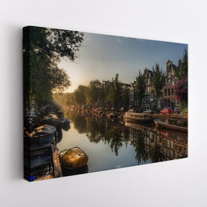 Amsterdam Canvas Art, Netherlands Wall Art, Amsterdam Canal Print