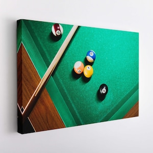 Billiards Canvas Print,  Billiards Wall Art, Billiard Room Decor, Man Cave Wall Decor, Billiard Club Decor, Billiard Player Gift