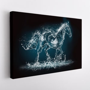 Abstrakter Pferde Leinwanddruck, Pferde Wandkunst, Pferdedruck
