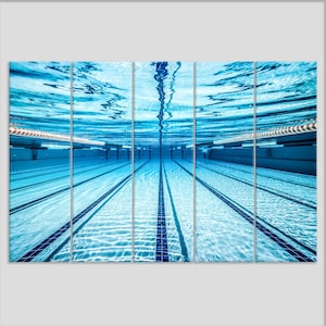 Swimming Wall Art, Swimming Pool Canvas Print, Swimmer Gift, Swimming Canvas Art