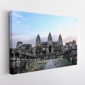 Khmer Temple Canvas Print, Angkor Wat, Khmer Wall Art, Siem Reap, Cambodia Canvas Art