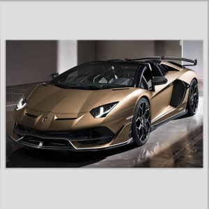 Lamborghini Aventador Svj Roadster Canvas Print, Lamborghini Wall Art, Sport Car Print, Lamborghini Canvas Art