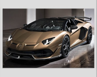 Lamborghini Aventador Svj Roadster Canvas Print, Lamborghini Wall Art, Sport Car Print, Lamborghini Canvas Art